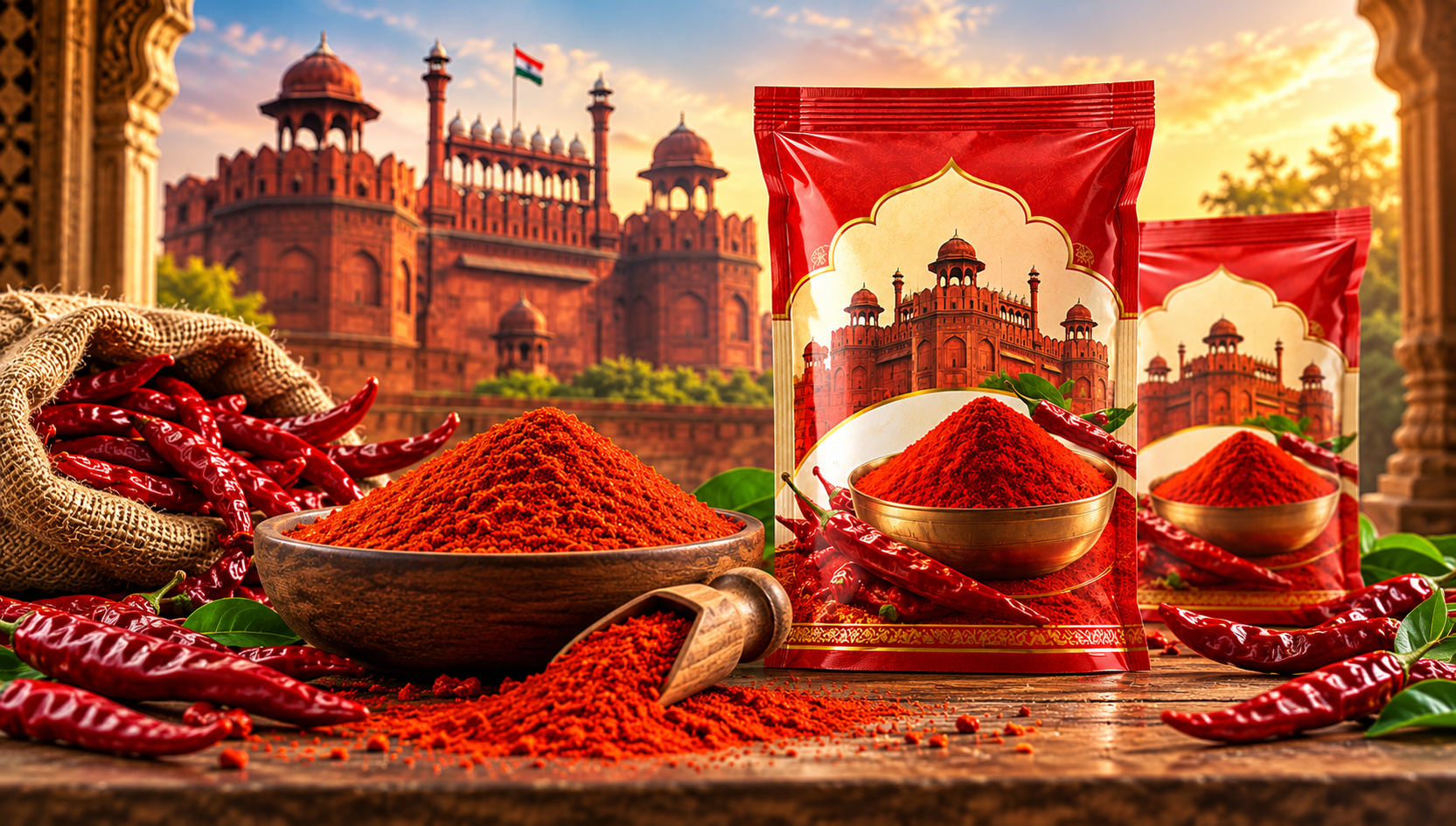 Lal Killa Red Chilli Powder Packaging Design