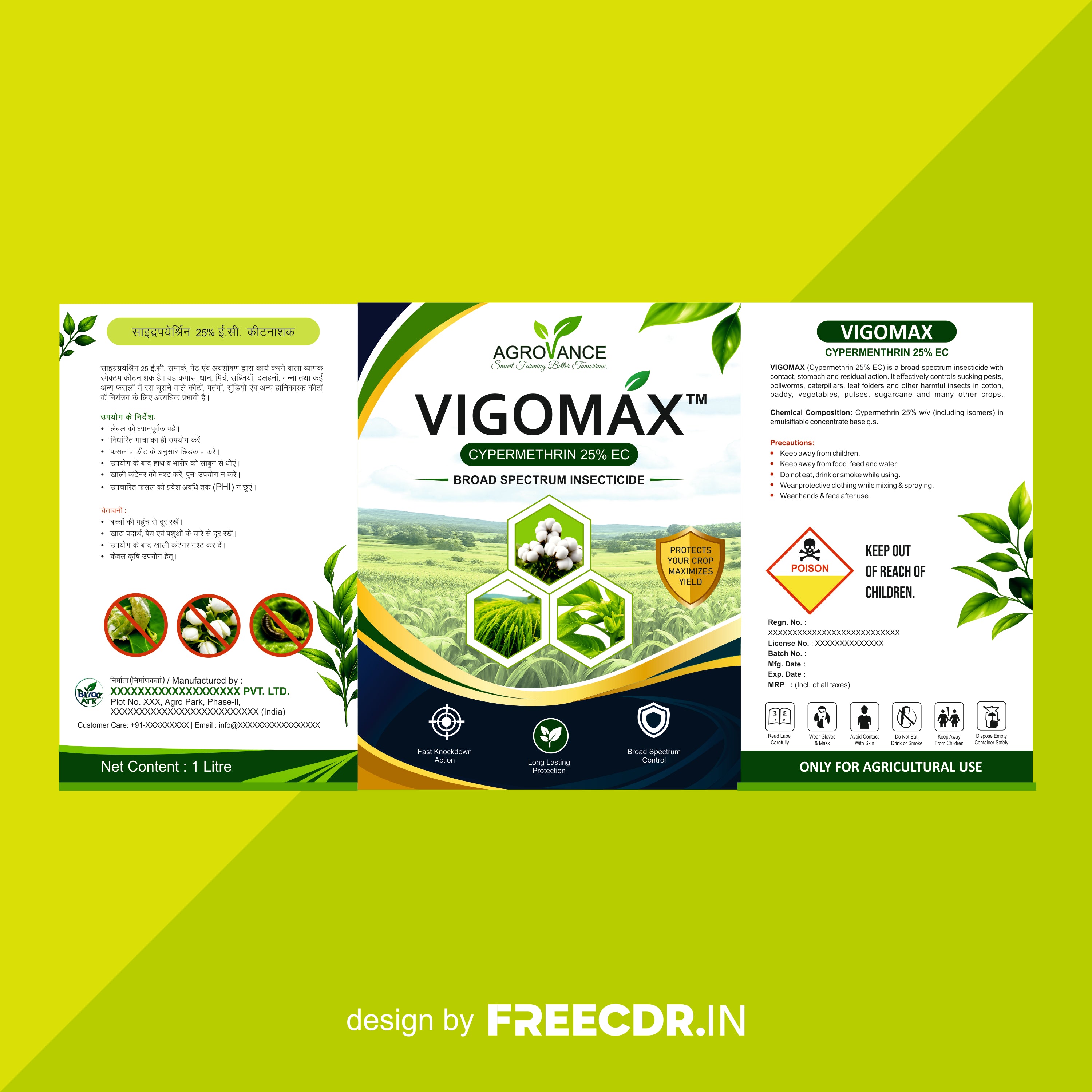 Agriculture Pesticide Label Design Template
Agriculture Bottle Label CDR File
Pesticide Packaging Design CorelDraw
Agro Chemical Label Template
Fertilizer Bottle Label Design
Crop Protection Product Label
Farm Product Packaging Design
Agriculture Product Branding Template
Editable CDR Label Design
Professional Pesticide Label Template