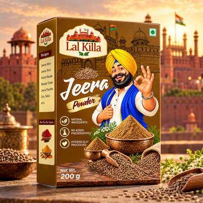 Premium Jeera Powder Packaging Print Ready