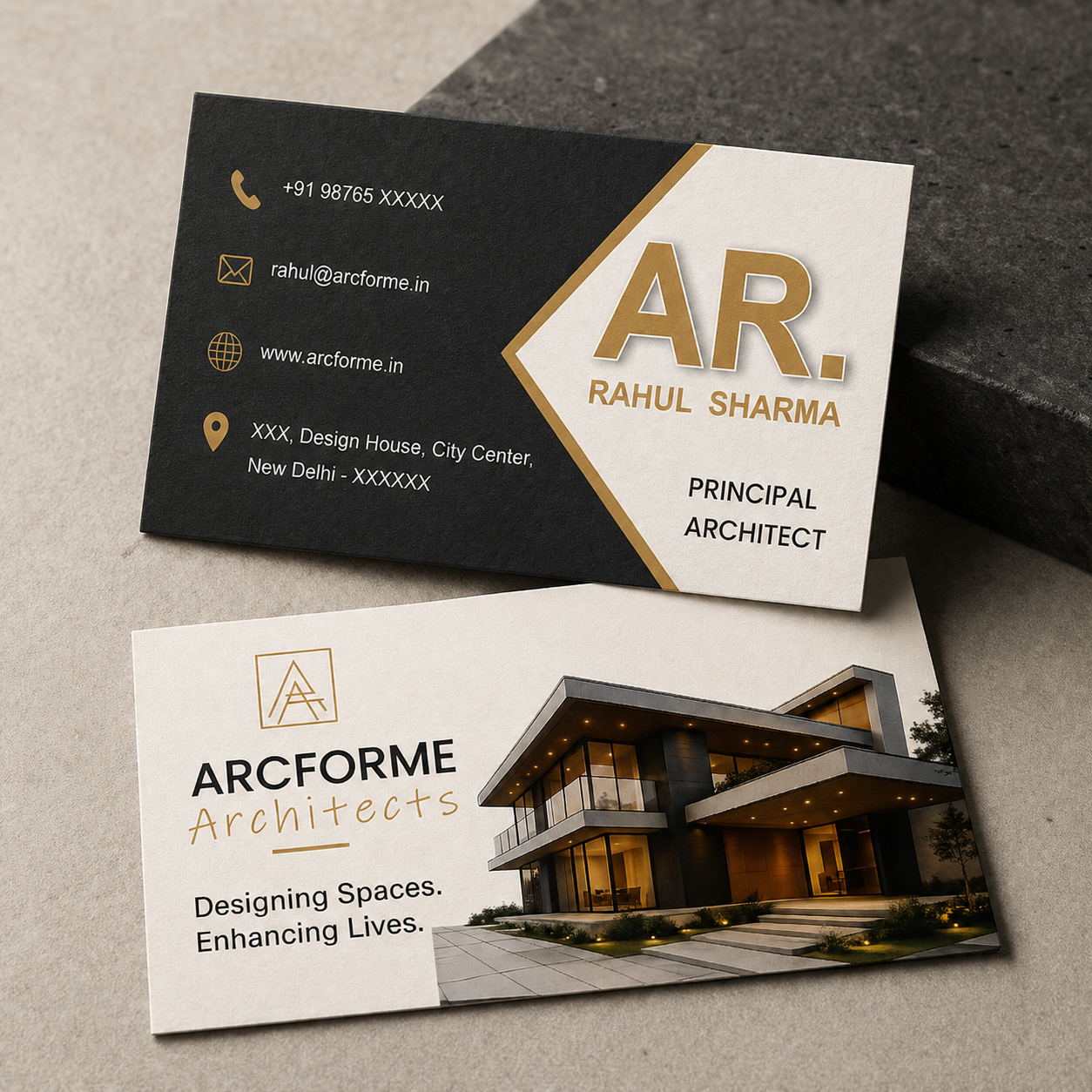 Premium Architect Business Card CDR Template - Free Download | FreeCDR ...