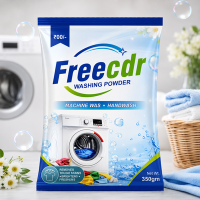 Premium Washing Powder Packaging Design CDR - Free CorelDraw Template Download | FreeCDR