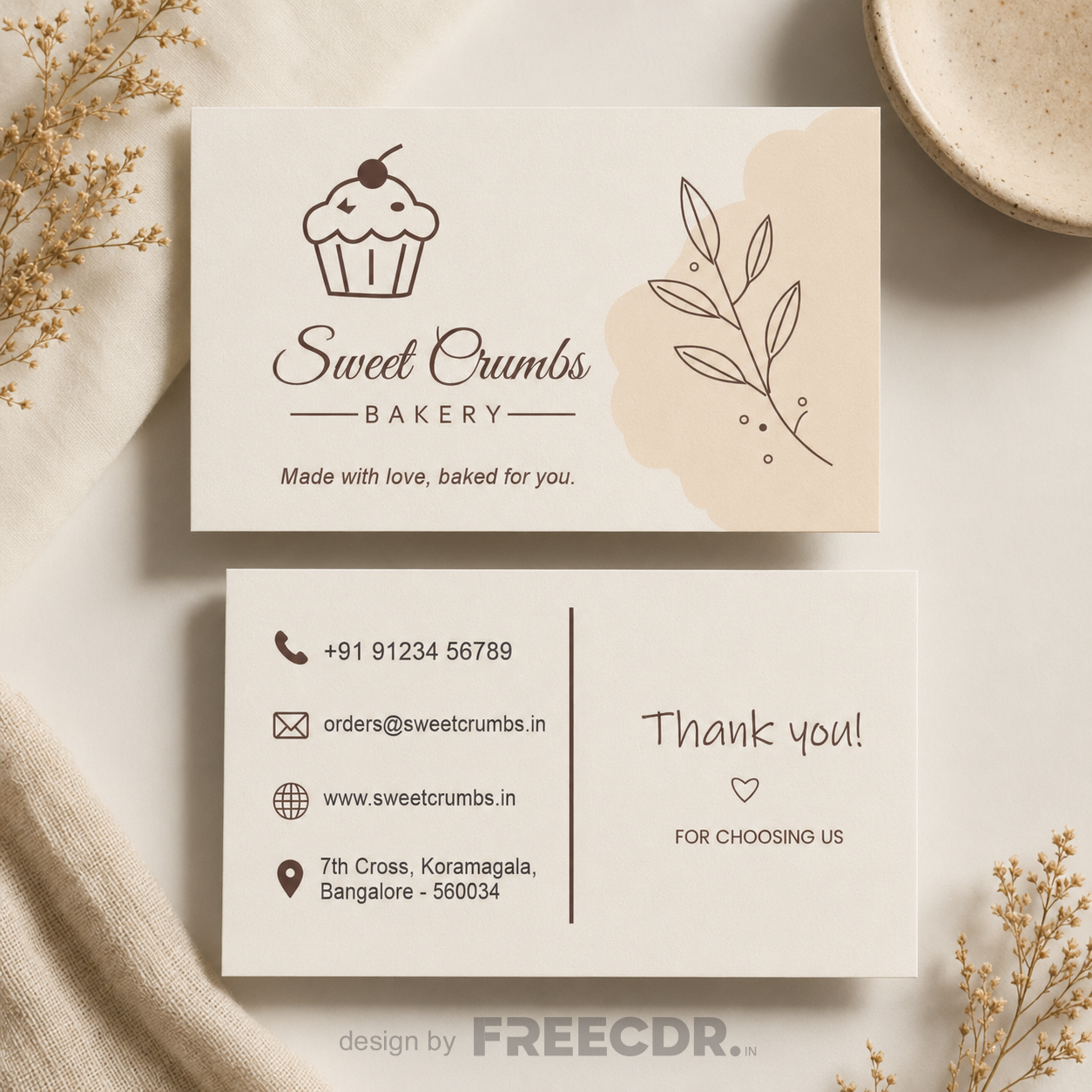 Premium Bakery Card Free CDR