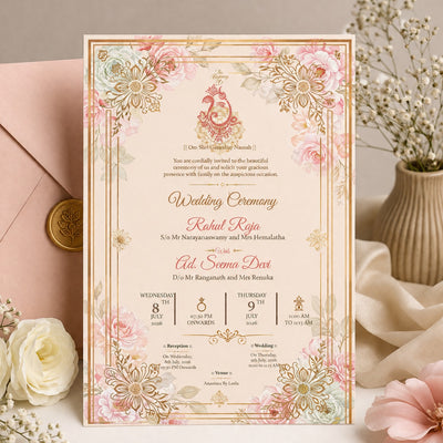 Premium Hindu Wedding Card CDR - Free CorelDraw Template Download | FreeCDR