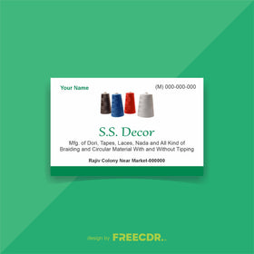 SS decor visiting card corel format