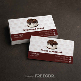 cake shop visiting card corel template