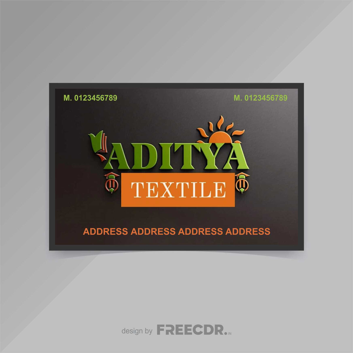 Textiles Vendor Visiting Card Design CDR File Free Download – FREECDR