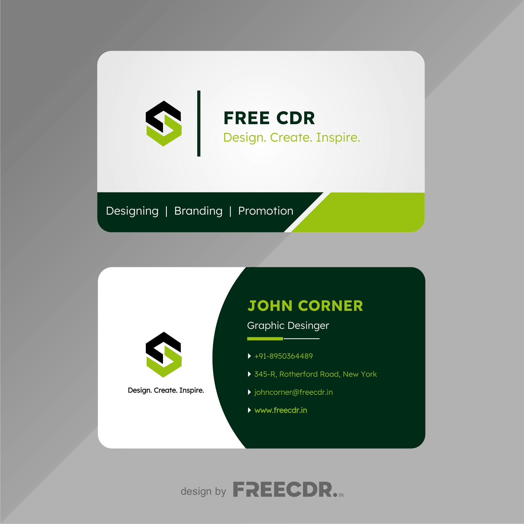 free graphic designer business card