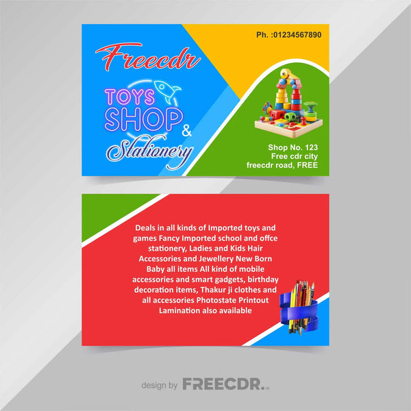 Toys Shop Visiting Card