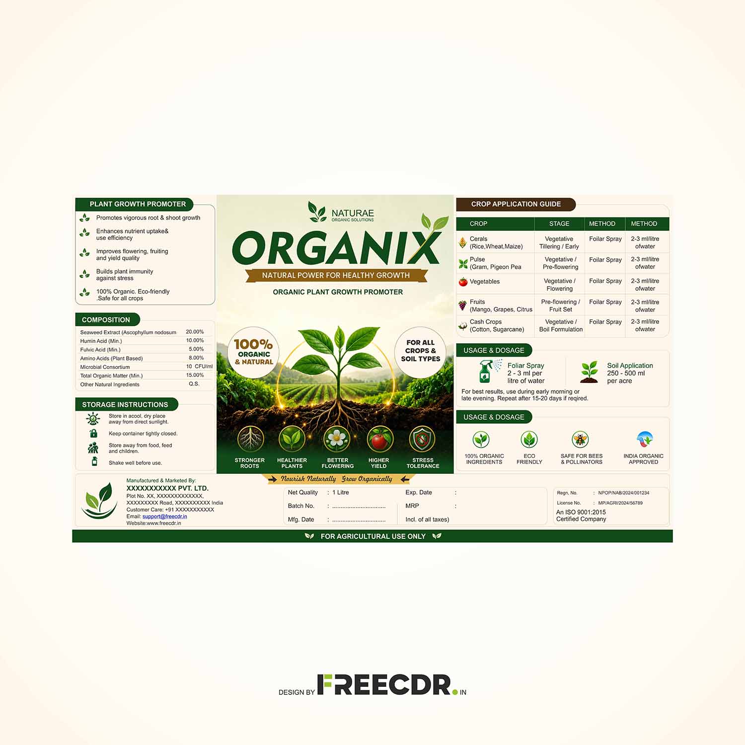 Pesticide Label Design CDR - CorelDraw Template Download | FreeCDR